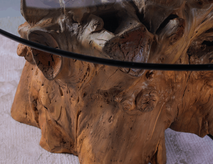 طاولة طعام من جذوع الأشجار DT0009