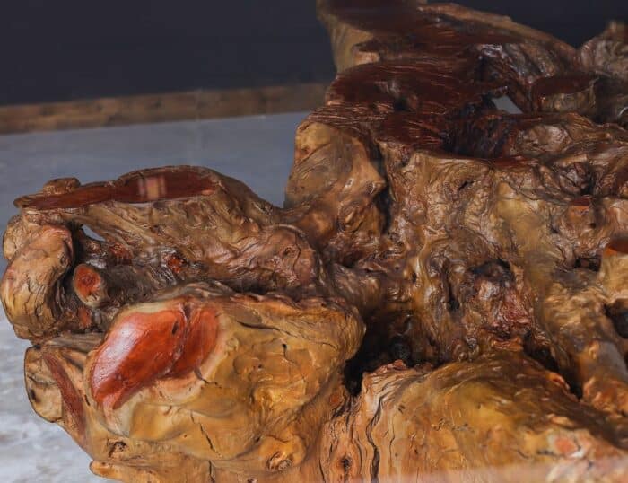 ⁦طاولة طعام من جذوع الأشجار DT0002⁩ - الصورة ⁦2⁩