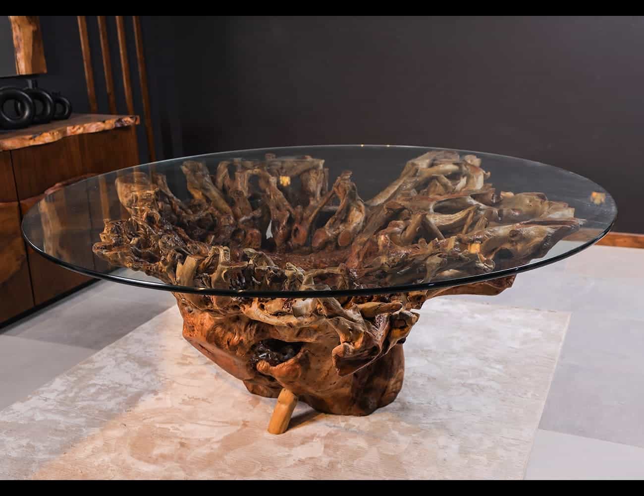 DT0004 طاولة طعام من جذور الأشجار الطبيعية DT0004 - الصورة 1