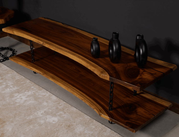 وحدة تلفزيون من الخشب الطبيعي LU0002