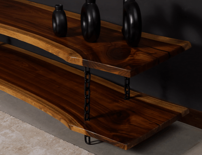 وحدة تلفزيون من الخشب الطبيعي LU0002