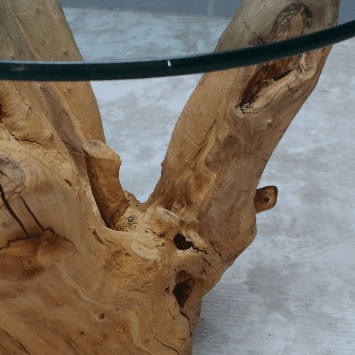 طاولة قهوة جذع شجرة CT0044