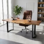 مكتب الخشب الطبيعي OF0001