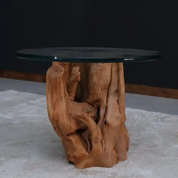 طاولة قهوة جذع خشب طبيعي CT0026