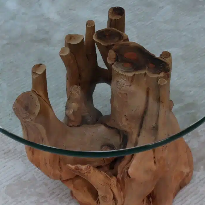 طاولة قهوة جذع خشب طبيعي CT0026