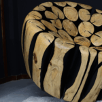 كرسي من الخشب الطبيعي LU0030