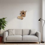 ساعة حائط من الخشب الطبيعي LU0036