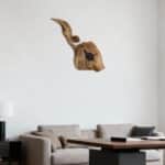 ساعة حائط من الخشب الطبيعي LU0039