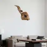 ساعة حائط من الخشب الطبيعي LU0039