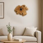 ساعة حائط من الخشب الطبيعي LU0040