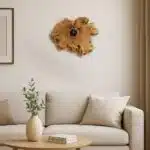 ساعة حائط من الخشب الطبيعي LU0040