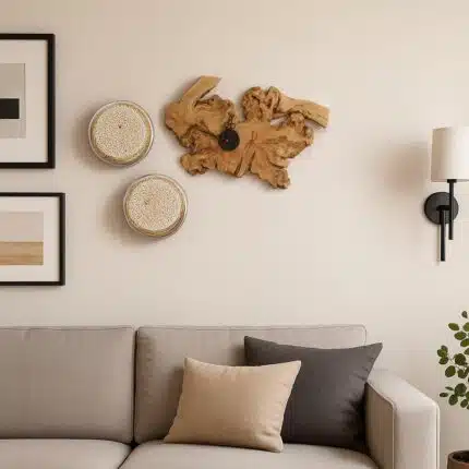 Natural Wood Wall Clock LU0041