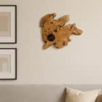 ساعة حائط من الخشب الطبيعي LU0042