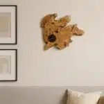 ساعة حائط من الخشب الطبيعي LU0042