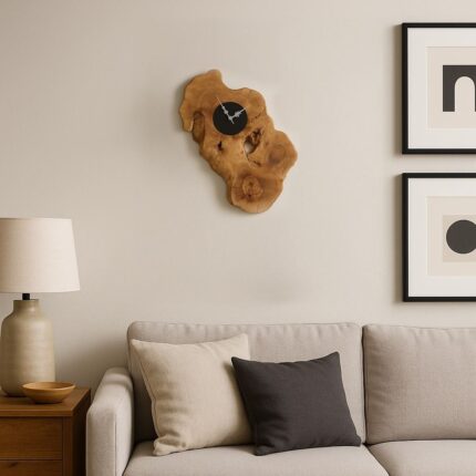 Natural Wood Wall Clock LU0043