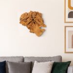 ساعة حائط من الخشب الطبيعي LU0045