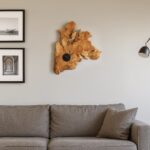 ساعة حائط من الخشب الطبيعي LU0048