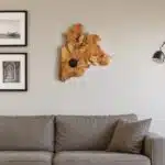 ساعة حائط من الخشب الطبيعي LU0048