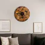 ساعة حائط من الخشب الطبيعي مع الإيبوكسي LU0049