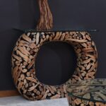 كونسول من الخشب الطبيعي LU0021
