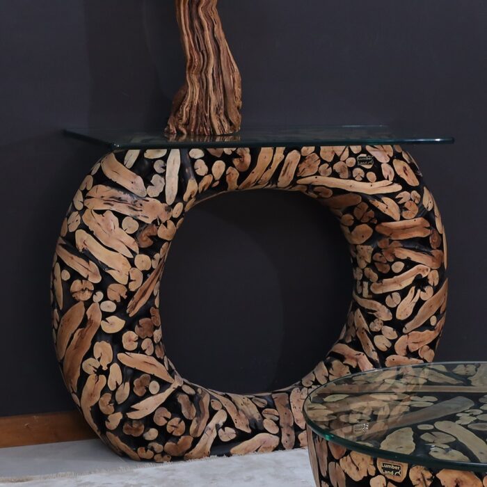 كونسول من الخشب الطبيعي LU0021