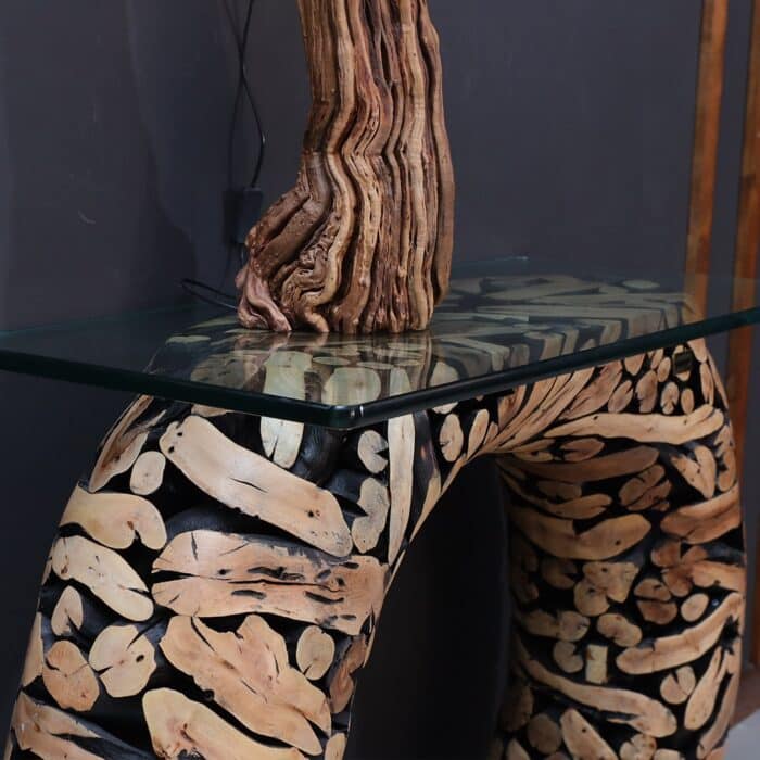 كونسول من الخشب الطبيعي LU0021