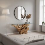 كونسول من الخشب الطبيعي LU0025