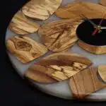 ساعة حائط من الخشب الطبيعي مع الإيبوكسي LU0051 - الصورة 3