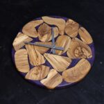 ساعة حائط من الخشب الطبيعي مع الإيبوكسي LU0052