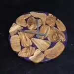 ساعة حائط من الخشب الطبيعي مع الإيبوكسي LU0052