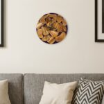 Natural Wood Wall Clock With Epoxy LU0052