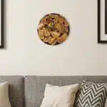 Natural Wood Wall Clock With Epoxy LU0052