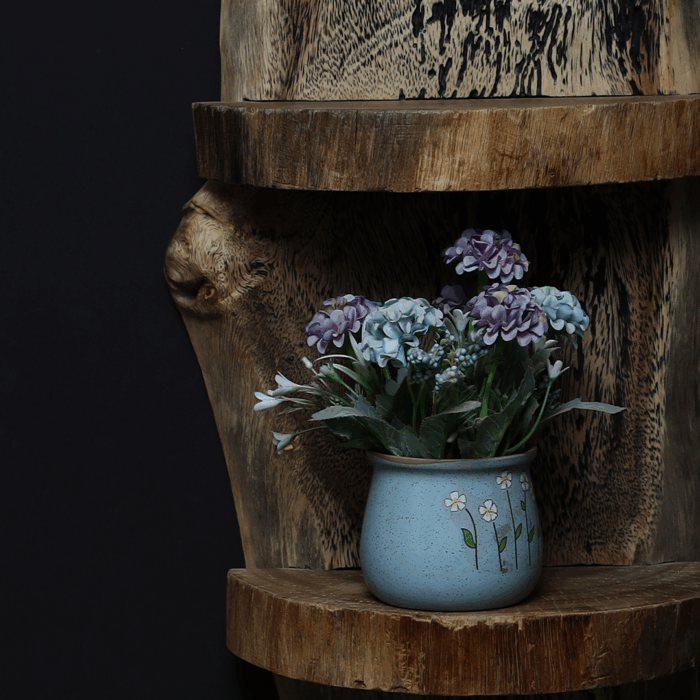 رف من الخشب الطبيعي LU0068