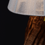 أباجورة من الخشب الطبيعي LU0062