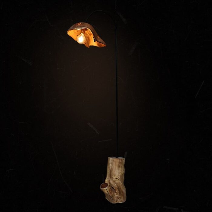 أباجورة من الخشب الطبيعي LU0057