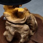 أباجورة من الخشب الطبيعي LU0060