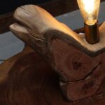 أباجورة من الخشب الطبيعي LU0064