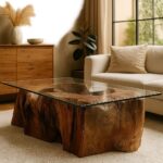 طاولة من جذع الشجر الطبيعي CT0067