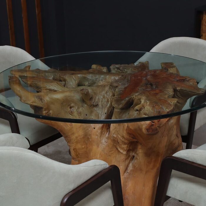 طاولة طعام من جذور الأشجار الطبيعية DT0015