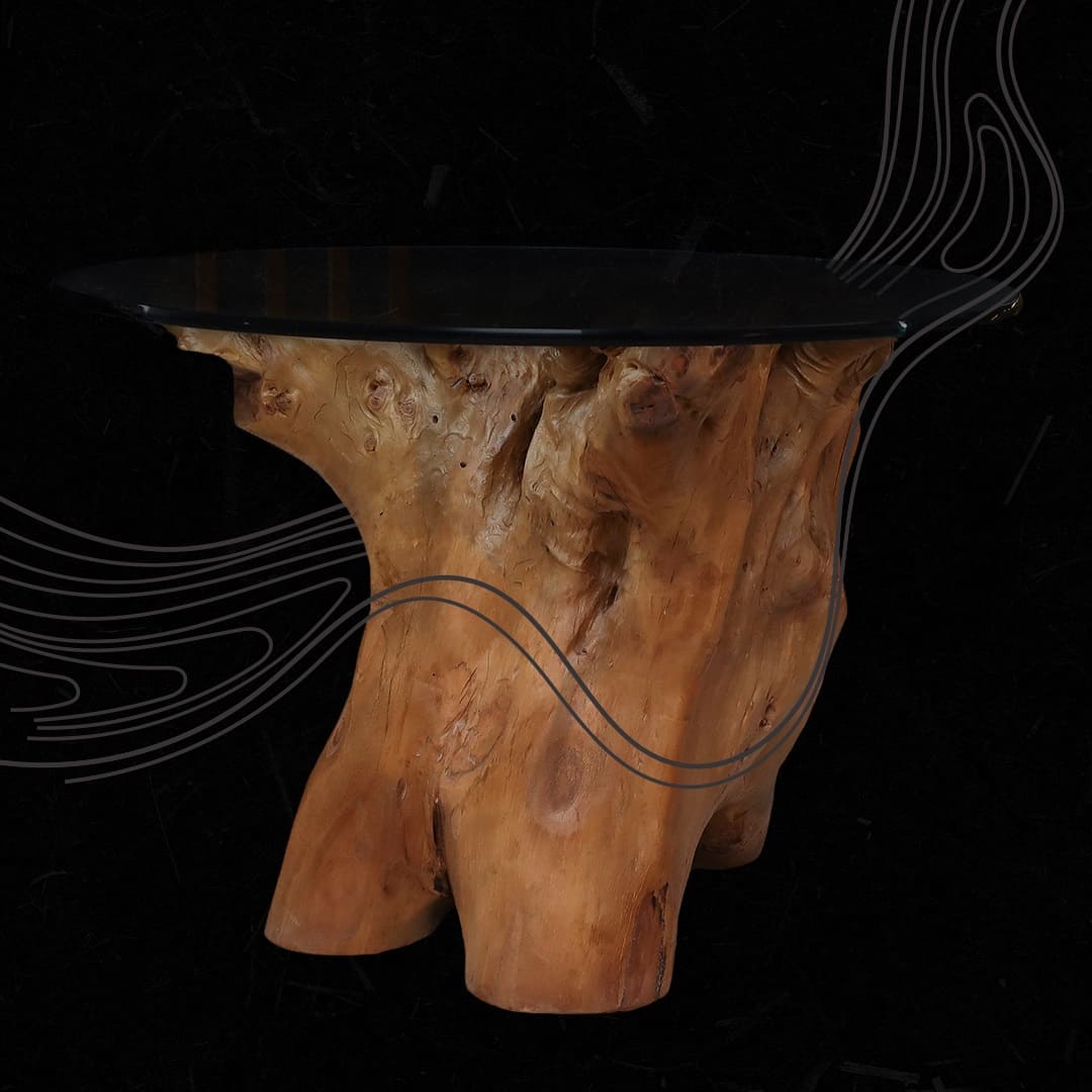 طاولة طعام من جذور الأشجار الطبيعية DT0015 طاولة طعام من جذور الأشجار الطبيعية DT0015