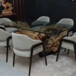 طاولة طعام من جذور الأشجار الطبيعية DT0016