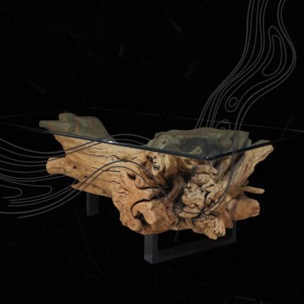 طاولة طعام من جذور الأشجار الطبيعية DT0016