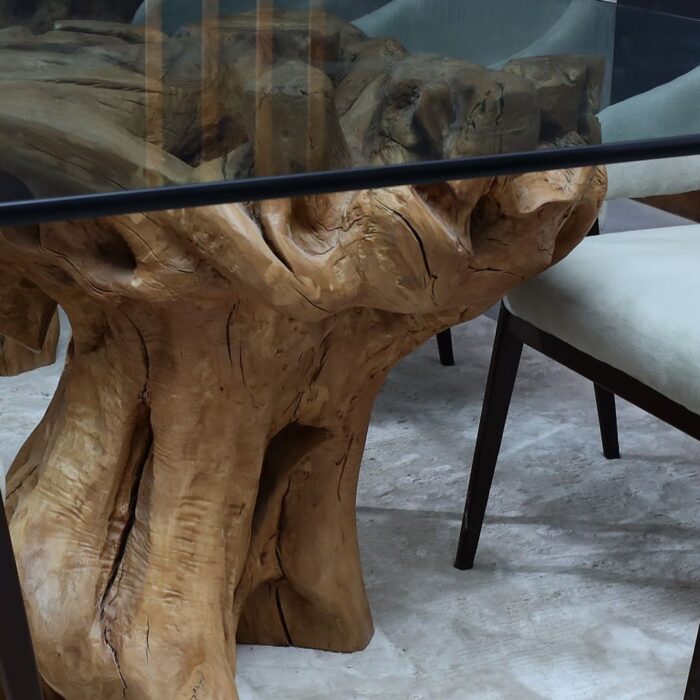 طاولة طعام من جذر الشجر الطبيعي DT0017