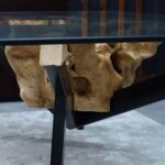 طاولة طعام من جذر الشجر الطبيعي DT0018