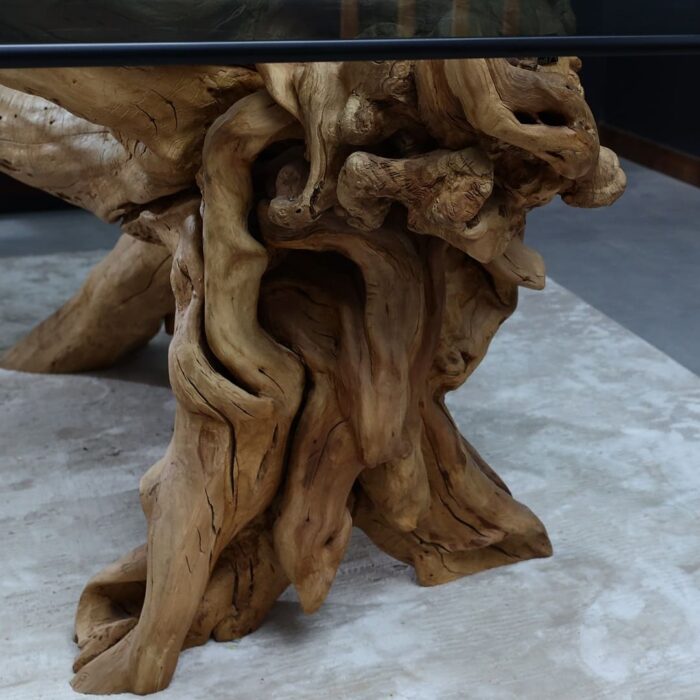 طاولة طعام من جذر الشجر الطبيعي DT0020
