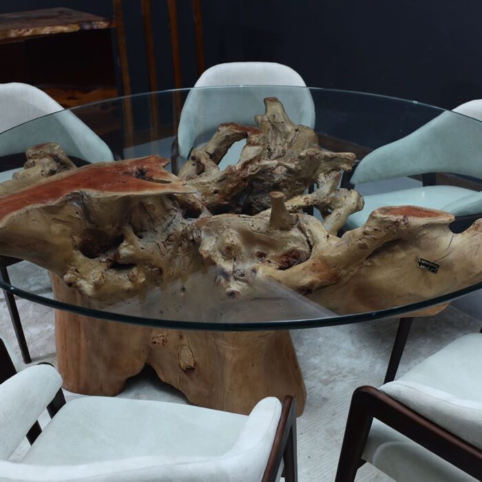 طاولة طعام من جذر الشجر طبيعي DT0021