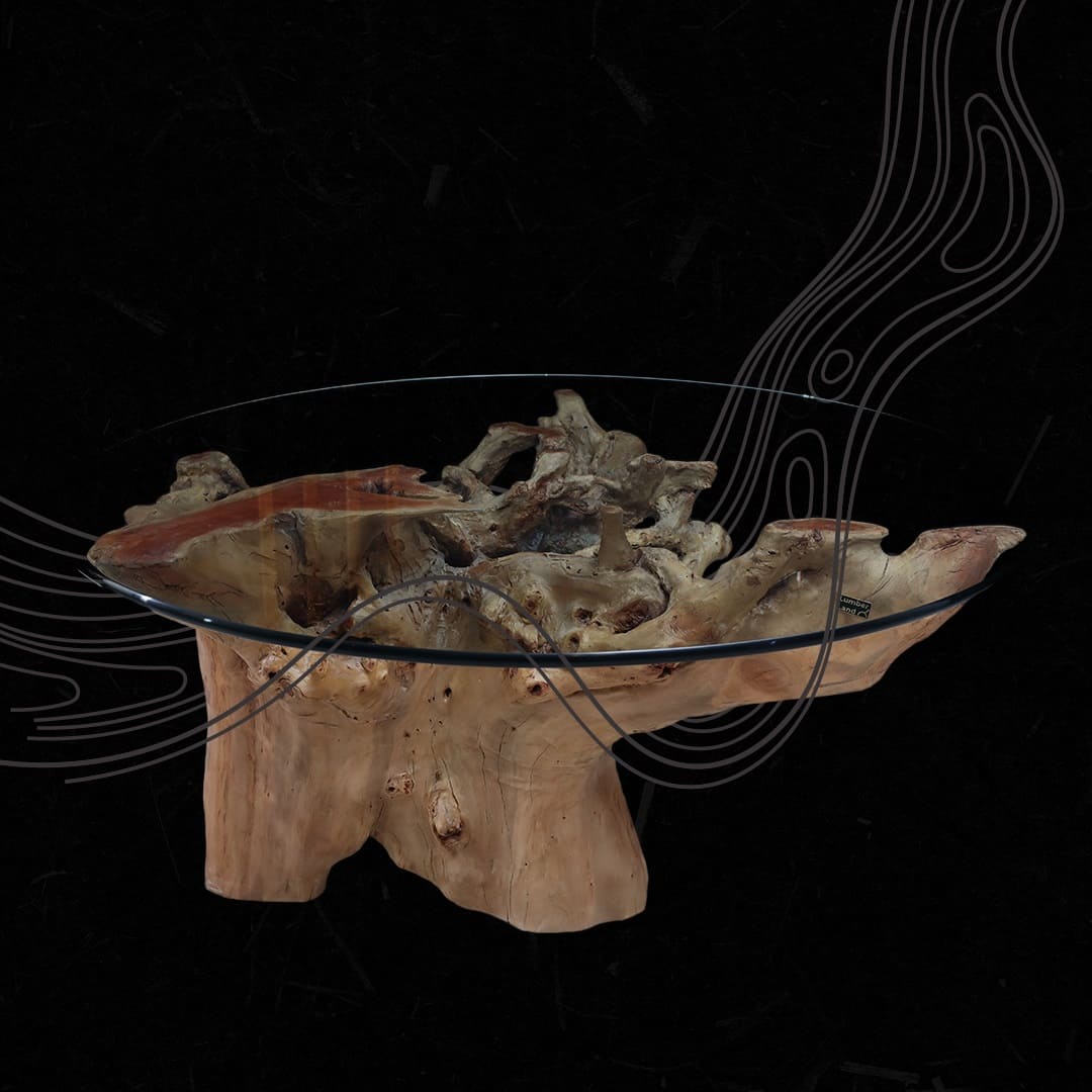 طاولة طعام من جذر الشجر طبيعي DT0021